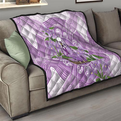Epilepsy Support Budgerigar Australia Quilt Budgie Purple Ribbon Boronia Aboriginal