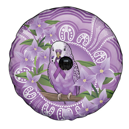 Epilepsy Support Budgerigar Australia Spare Tire Cover Budgie Purple Ribbon Boronia Aboriginal