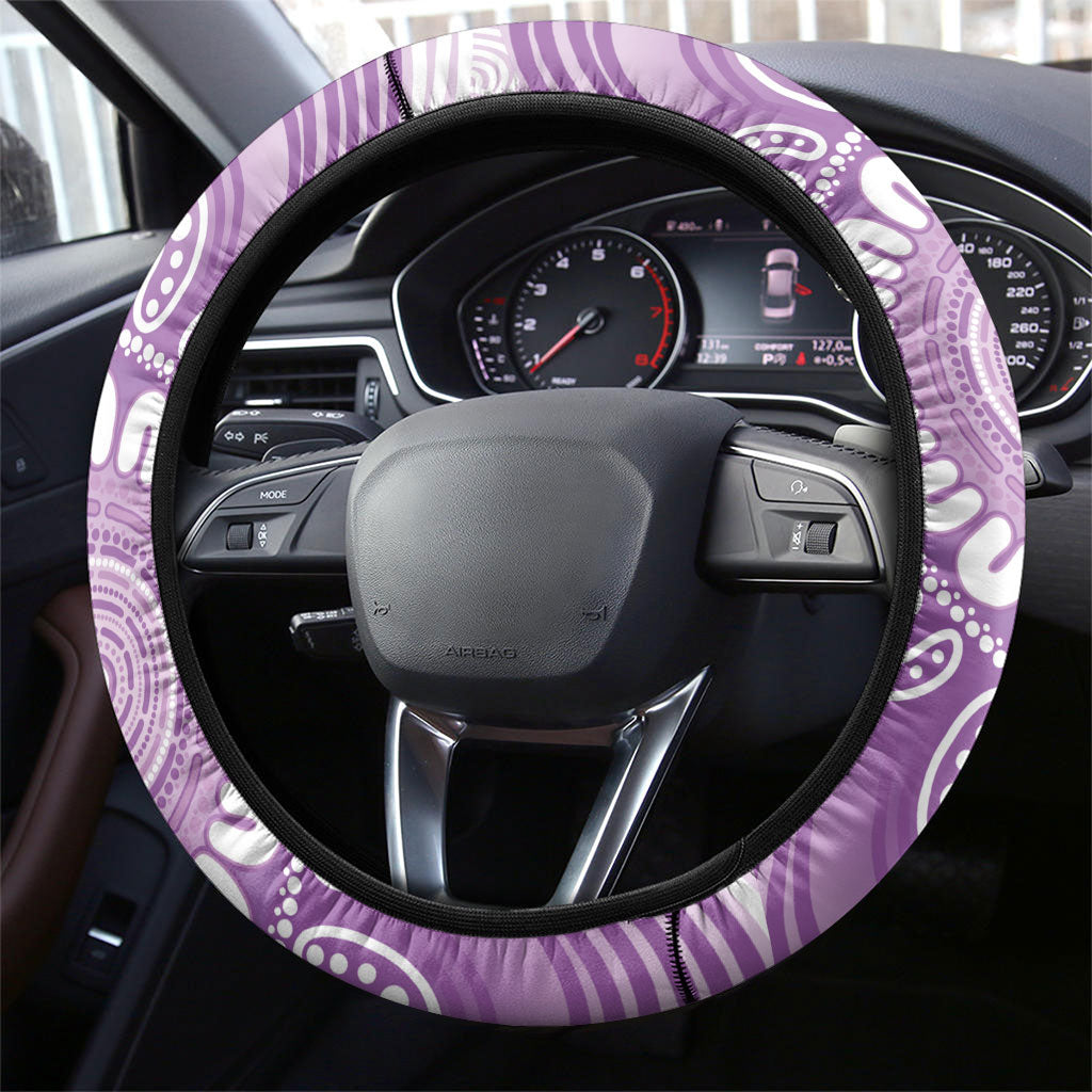 Epilepsy Support Budgerigar Australia Steering Wheel Cover Budgie Purple Ribbon Boronia Aboriginal