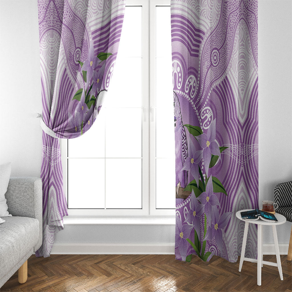 Epilepsy Support Budgerigar Australia Window Curtain Budgie Purple Ribbon Boronia Aboriginal