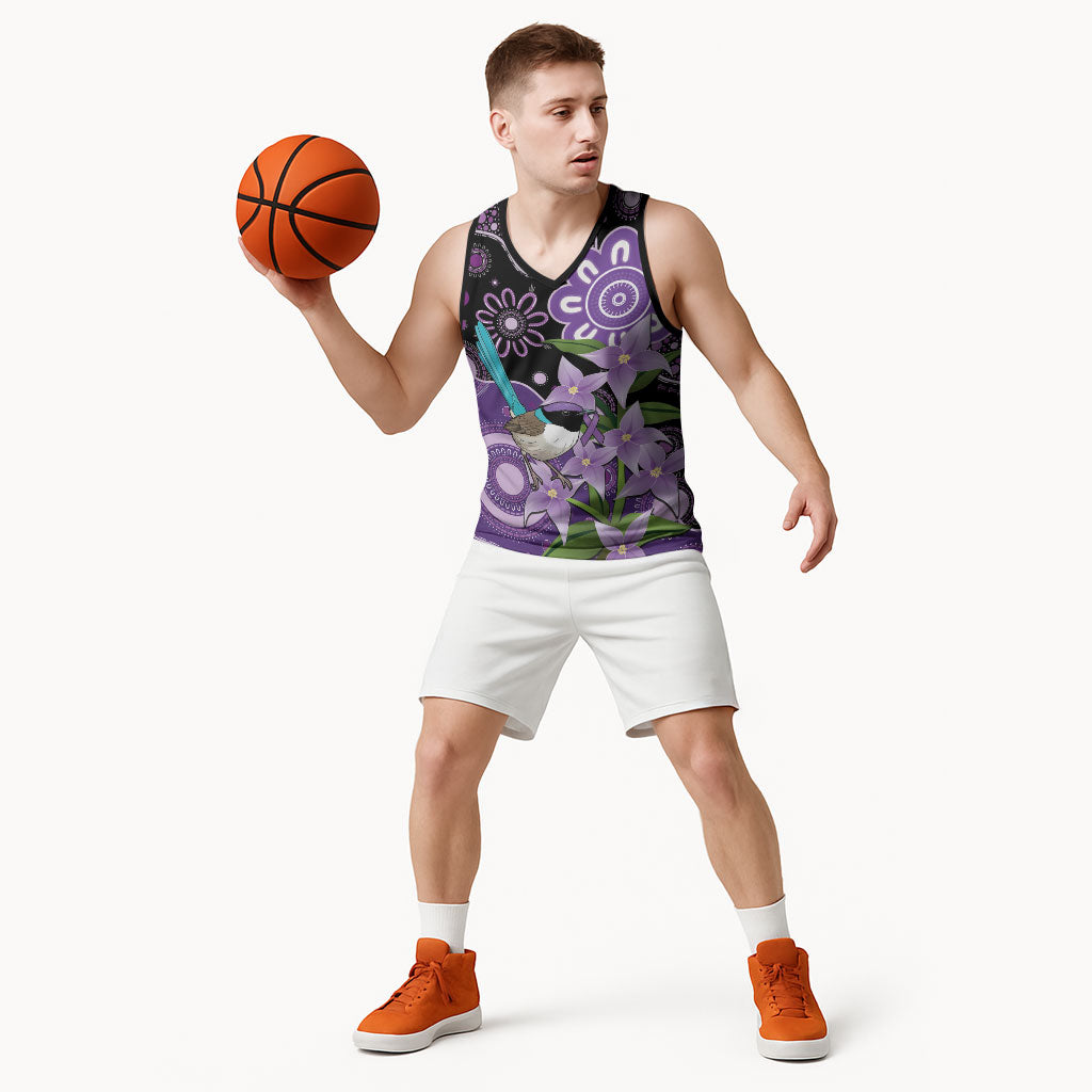 Australia Epilepsy Support Basketball Jersey Purple-crowned Fairywren Boronia Aboriginal