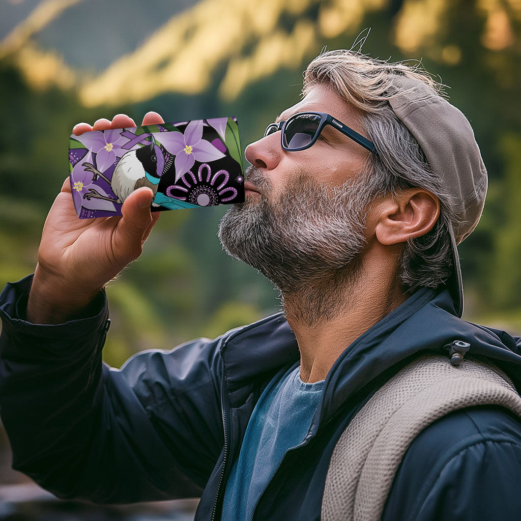 Australia Epilepsy Support 4 in 1 Can Cooler Tumbler Purple-crowned Fairywren Boronia Aboriginal