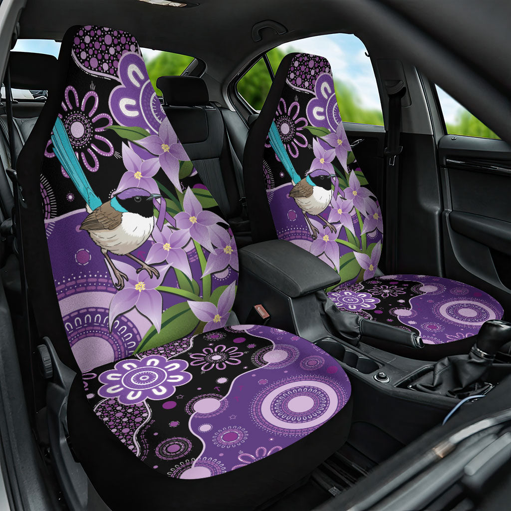 Australia Epilepsy Support Car Seat Cover Purple-crowned Fairywren Boronia Aboriginal