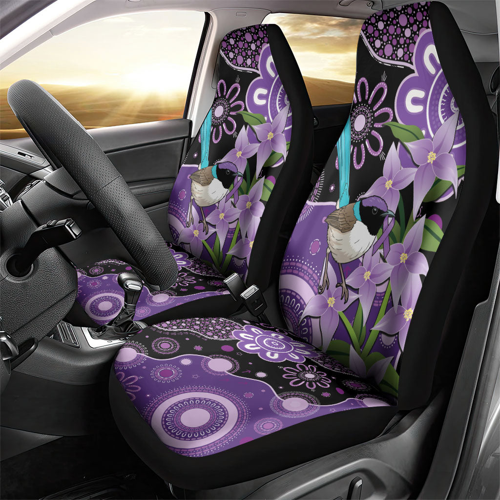 Australia Epilepsy Support Car Seat Cover Purple-crowned Fairywren Boronia Aboriginal