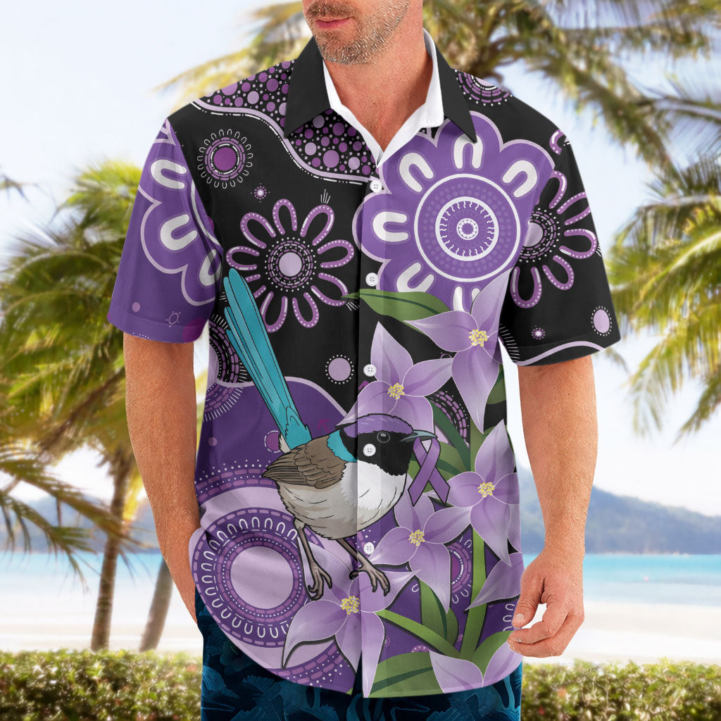 Australia Epilepsy Support Hawaiian Shirt Purple-crowned Fairywren Boronia Aboriginal