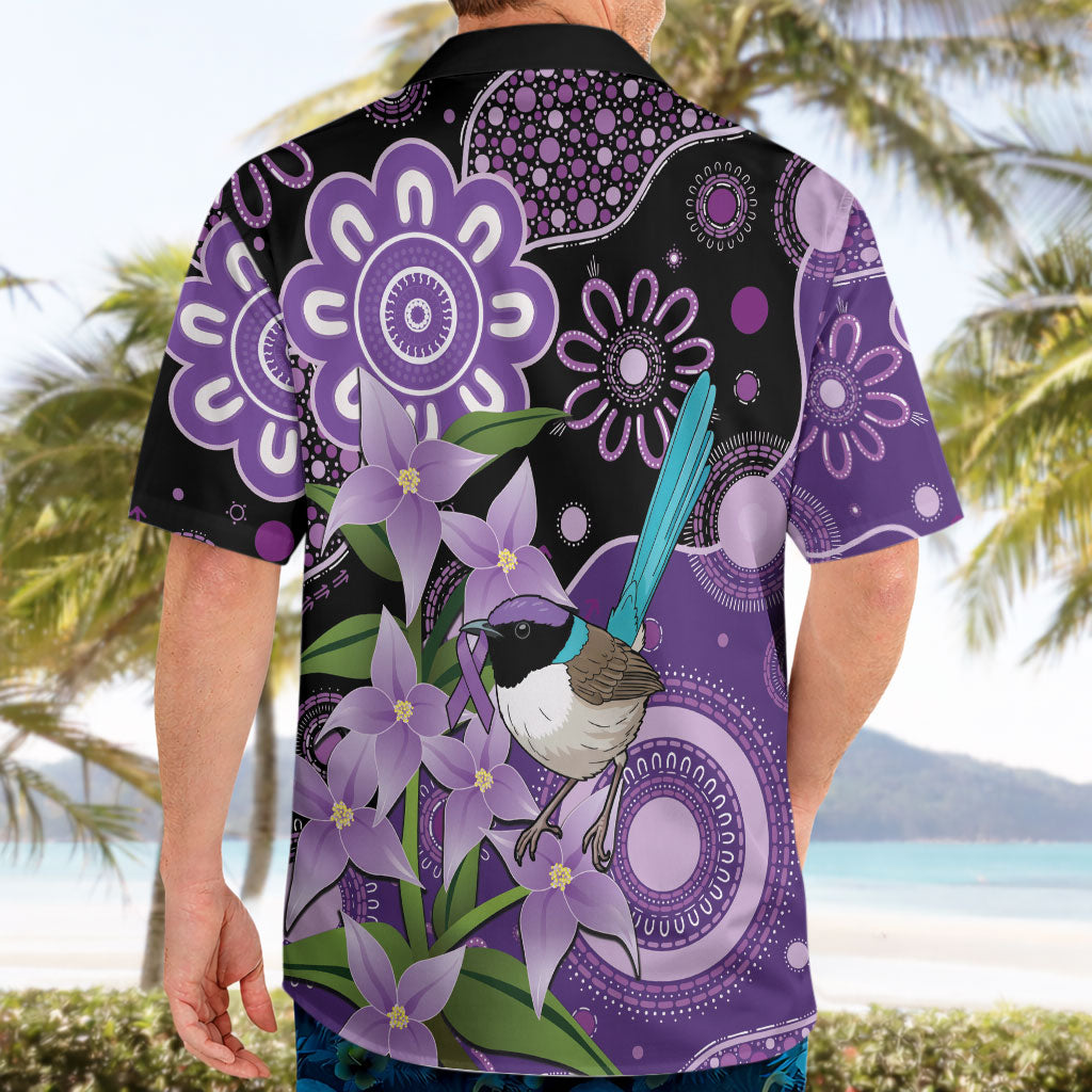 Australia Epilepsy Support Hawaiian Shirt Purple-crowned Fairywren Boronia Aboriginal
