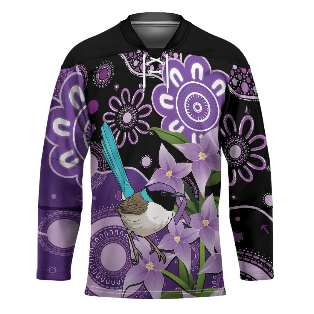 Australia Epilepsy Support Hockey Jersey Purple-crowned Fairywren Boronia Aboriginal