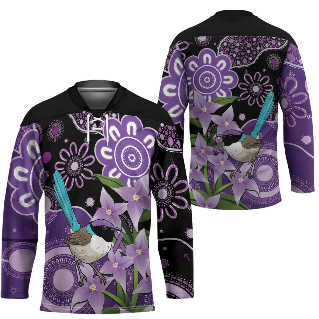 Australia Epilepsy Support Hockey Jersey Purple-crowned Fairywren Boronia Aboriginal