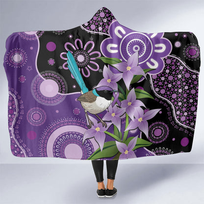 Australia Epilepsy Support Hooded Blanket Purple-crowned Fairywren Boronia Aboriginal