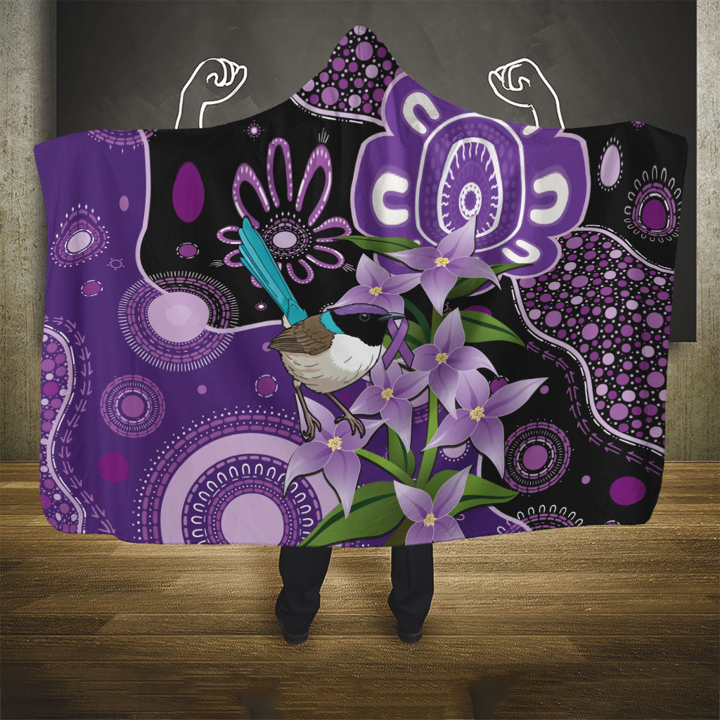Australia Epilepsy Support Hooded Blanket Purple-crowned Fairywren Boronia Aboriginal