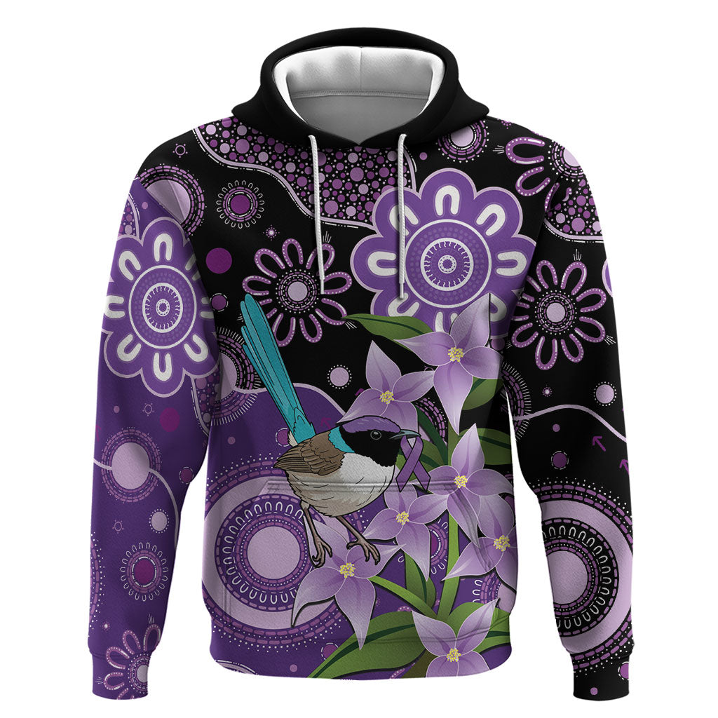 Australia Epilepsy Support Hoodie Purple-crowned Fairywren Boronia Aboriginal