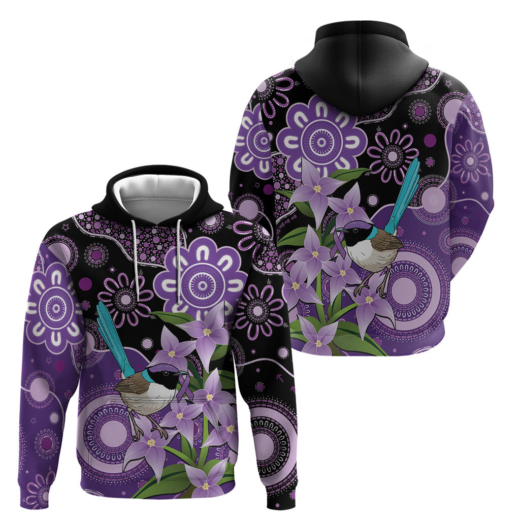 Australia Epilepsy Support Hoodie Purple-crowned Fairywren Boronia Aboriginal