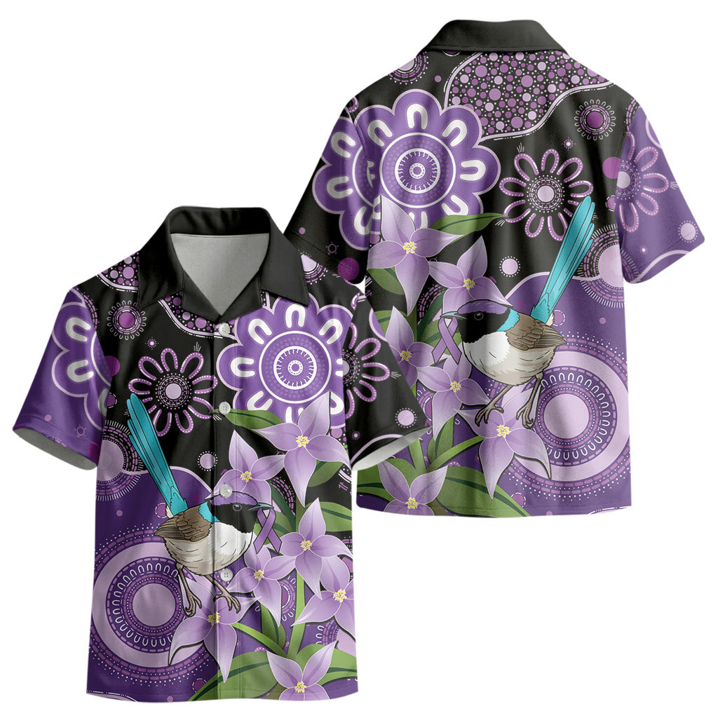 Australia Epilepsy Support Kid Hawaiian Shirt Purple-crowned Fairywren Boronia Aboriginal