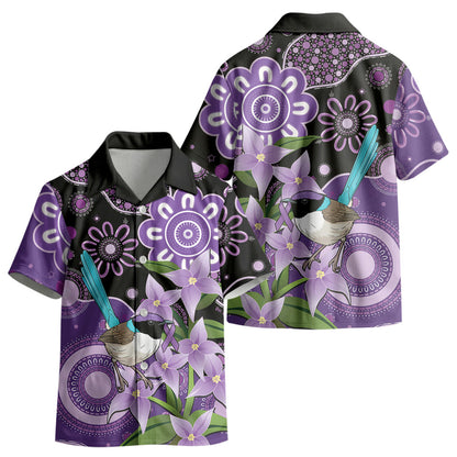Australia Epilepsy Support Kid Hawaiian Shirt Purple-crowned Fairywren Boronia Aboriginal