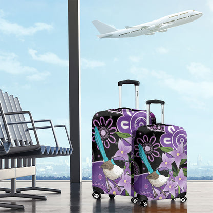Australia Epilepsy Support Luggage Cover Purple-crowned Fairywren Boronia Aboriginal