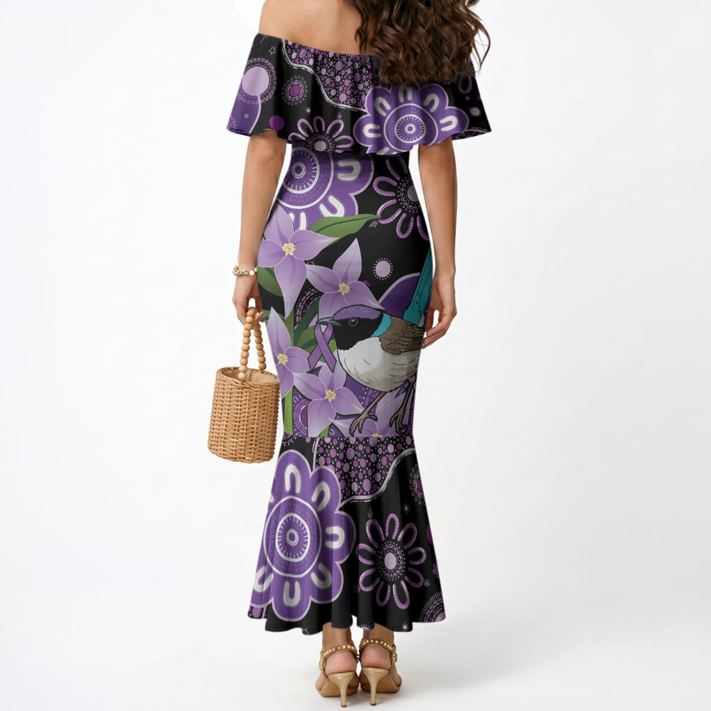 Australia Epilepsy Support Mermaid Dress Purple-crowned Fairywren Boronia Aboriginal