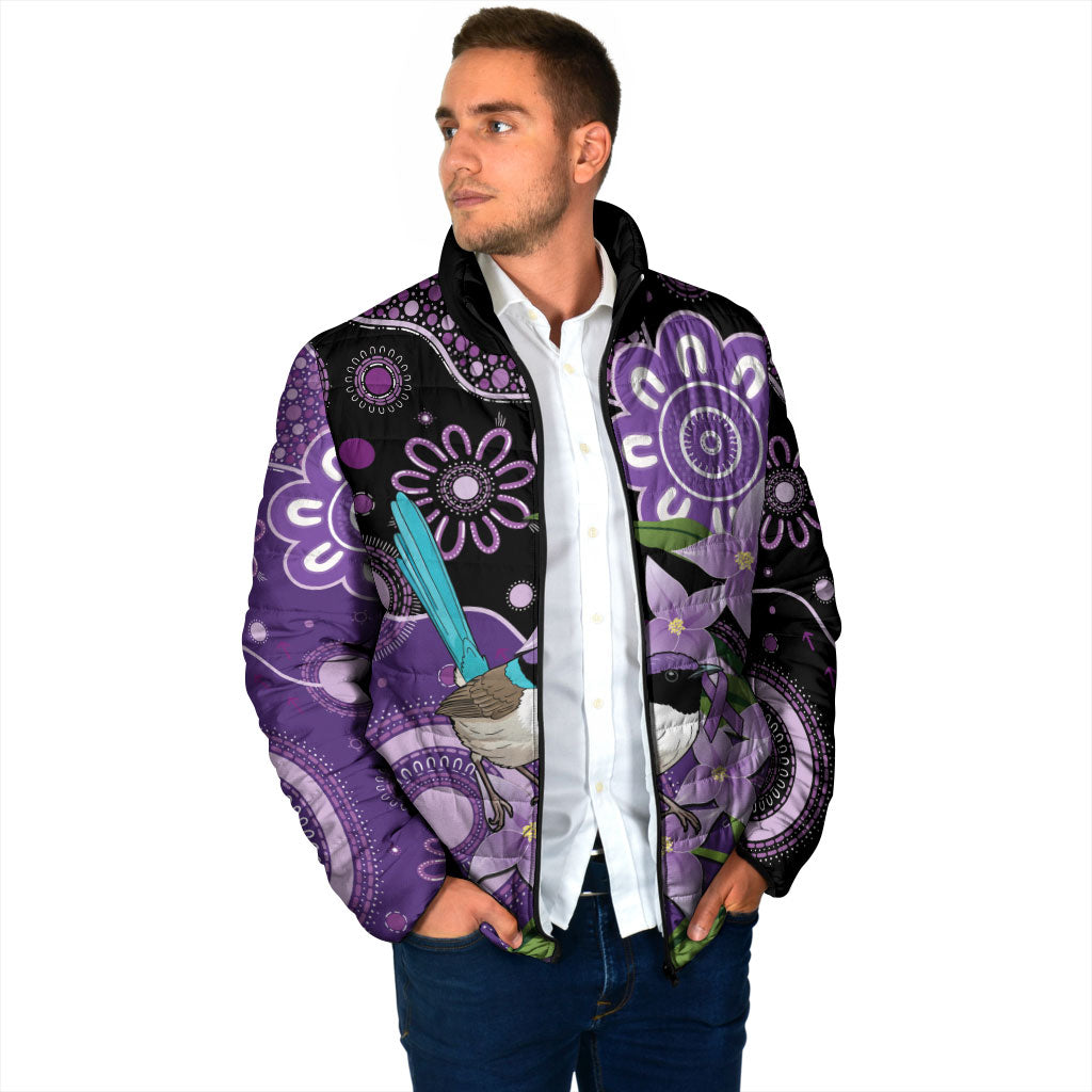 Australia Epilepsy Support Padded Jacket Purple-crowned Fairywren Boronia Aboriginal