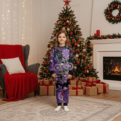 Australia Epilepsy Support Christmas Pajama Set Purple-crowned Fairywren Boronia Aboriginal