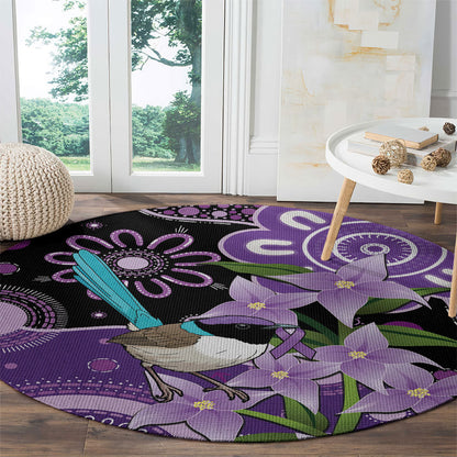 Australia Epilepsy Support Round Carpet Purple-crowned Fairywren Boronia Aboriginal