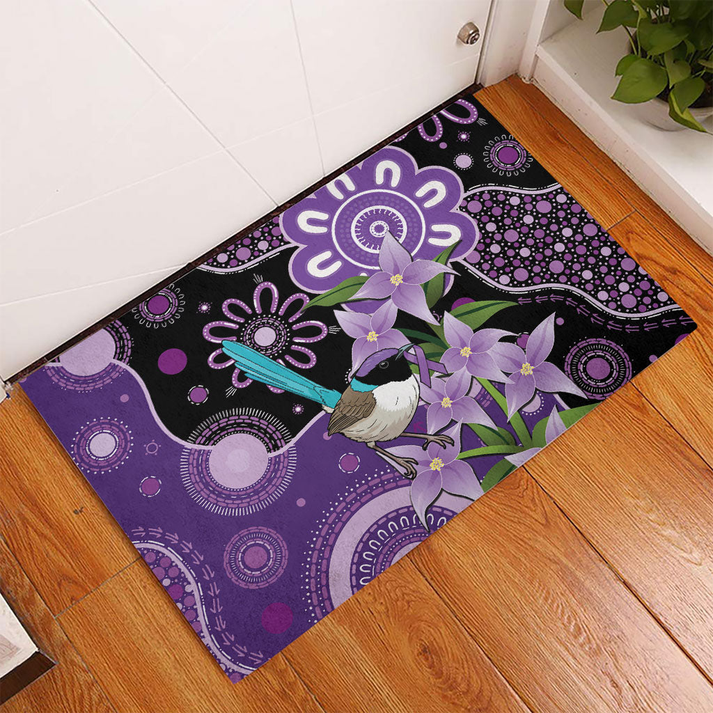 Australia Epilepsy Support Rubber Doormat Purple-crowned Fairywren Boronia Aboriginal