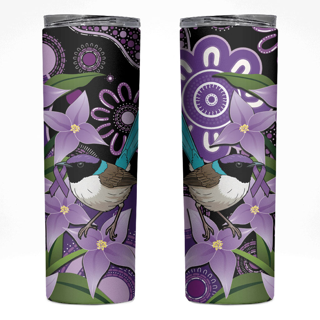 Australia Epilepsy Support Skinny Tumbler Purple-crowned Fairywren Boronia Aboriginal