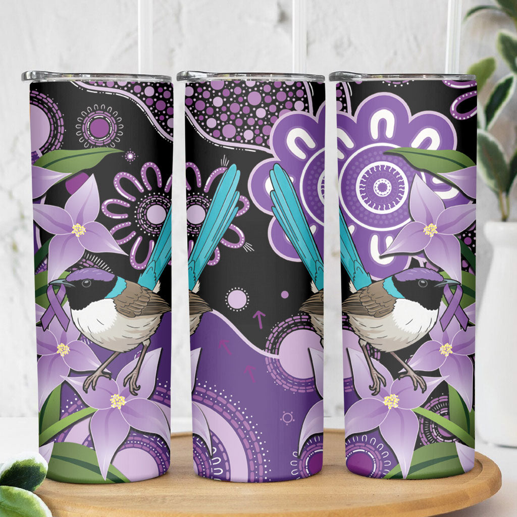 Australia Epilepsy Support Skinny Tumbler Purple-crowned Fairywren Boronia Aboriginal