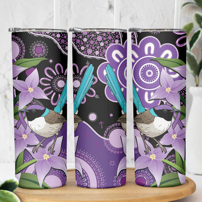 Australia Epilepsy Support Skinny Tumbler Purple-crowned Fairywren Boronia Aboriginal