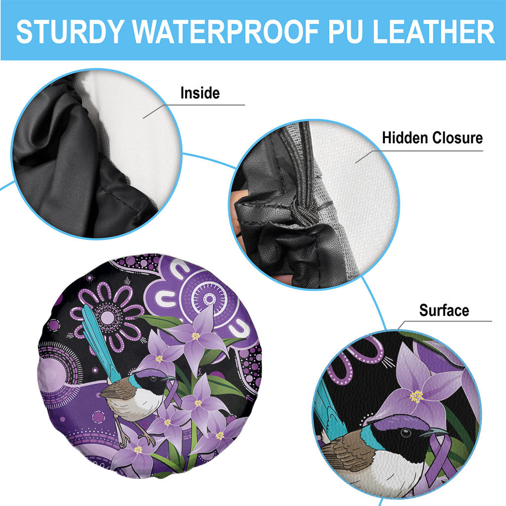 Australia Epilepsy Support Spare Tire Cover Purple-crowned Fairywren Boronia Aboriginal