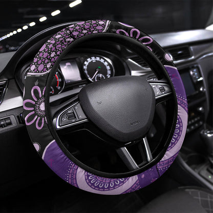 Australia Epilepsy Support Steering Wheel Cover Purple-crowned Fairywren Boronia Aboriginal