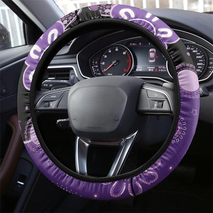 Australia Epilepsy Support Steering Wheel Cover Purple-crowned Fairywren Boronia Aboriginal