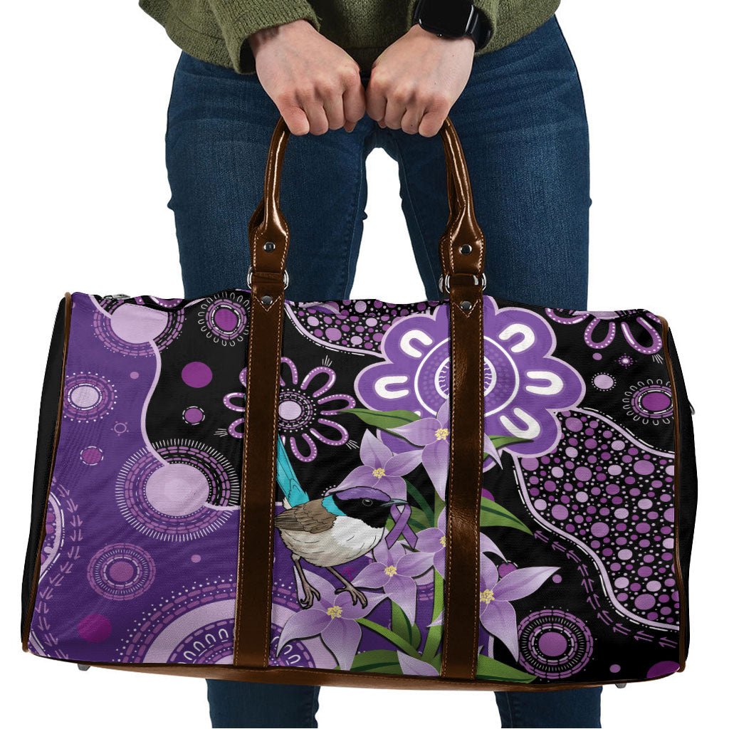 Australia Epilepsy Support Travel Bag Purple-crowned Fairywren Boronia Aboriginal