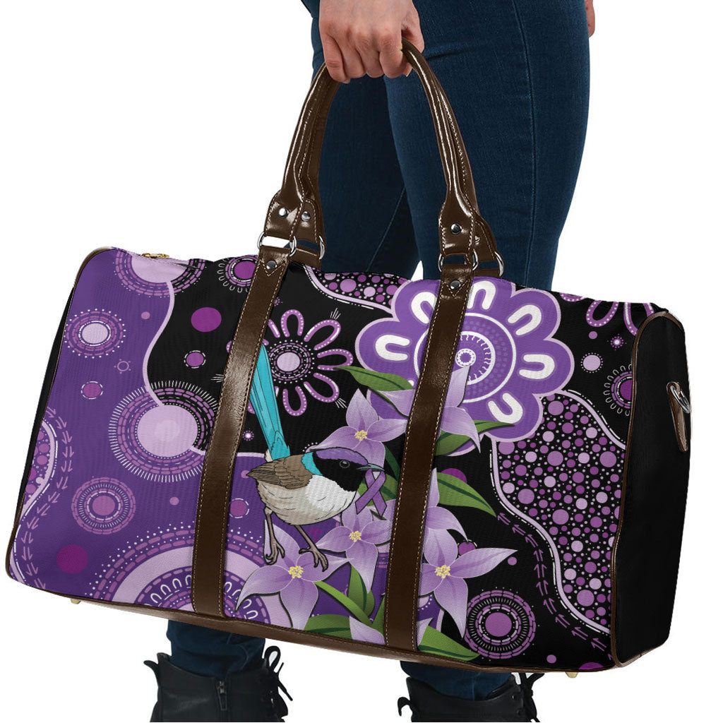 Australia Epilepsy Support Travel Bag Purple-crowned Fairywren Boronia Aboriginal