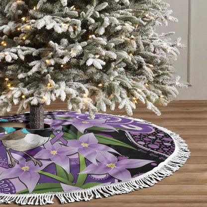 Australia Epilepsy Support Tree Skirt Purple-crowned Fairywren Boronia Aboriginal