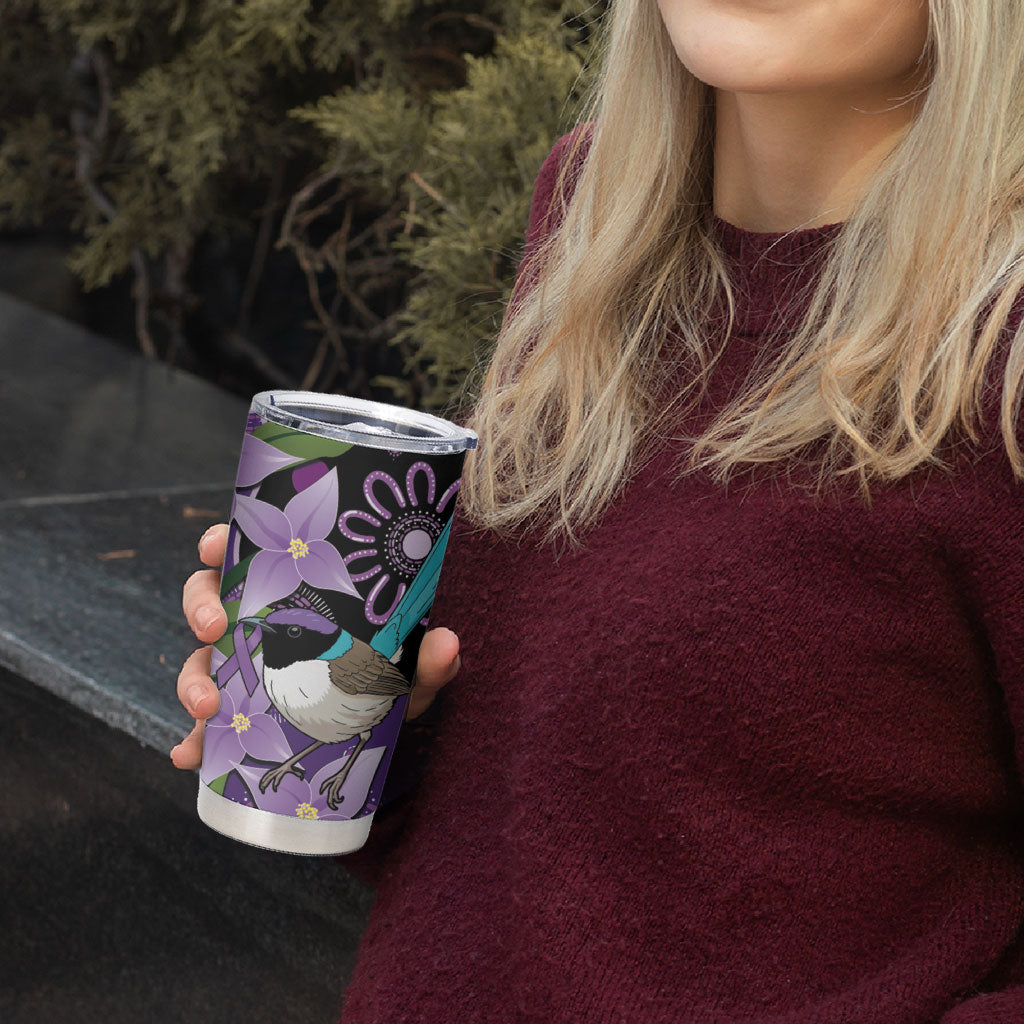 Australia Epilepsy Support Tumbler Cup Purple-crowned Fairywren Boronia Aboriginal