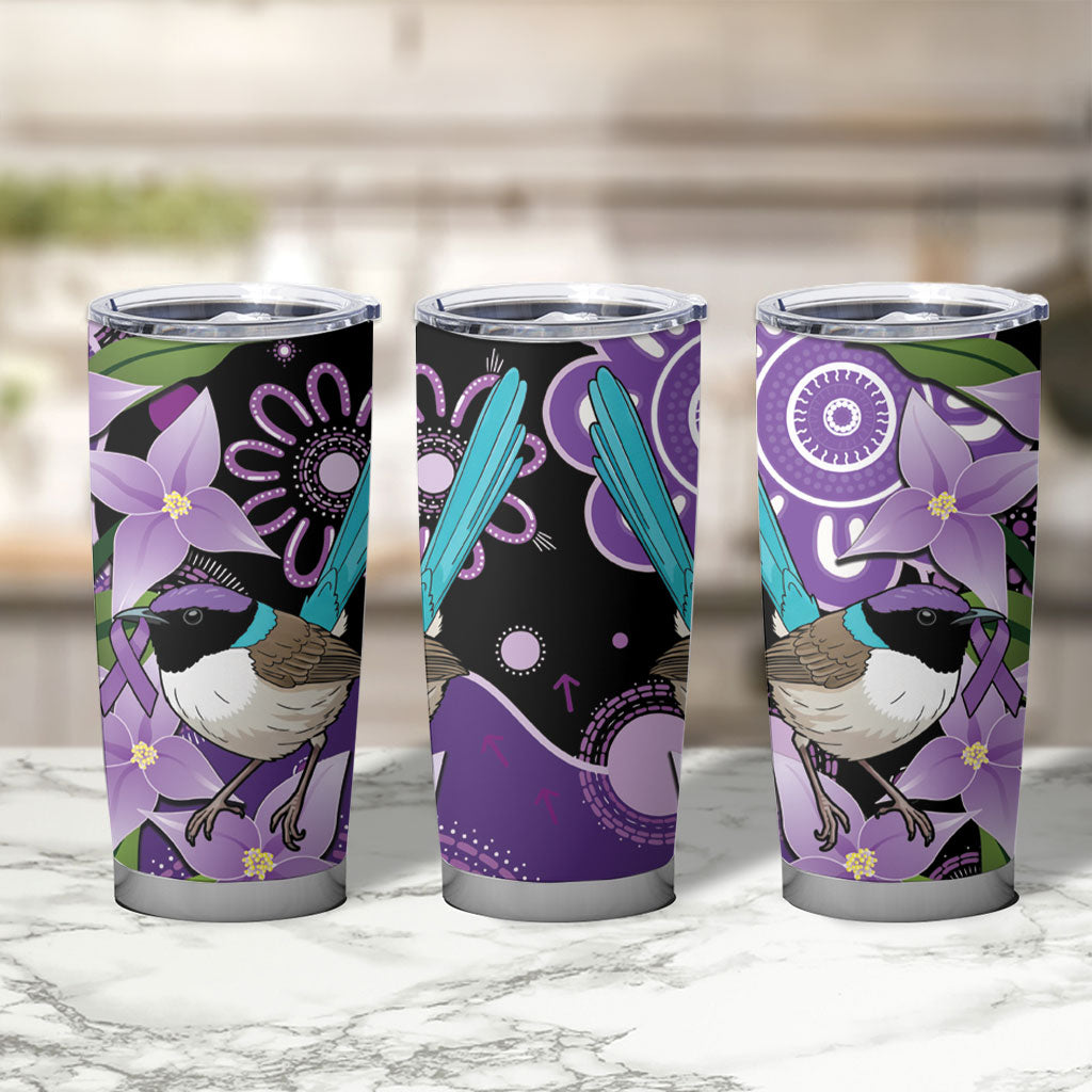 Australia Epilepsy Support Tumbler Cup Purple-crowned Fairywren Boronia Aboriginal