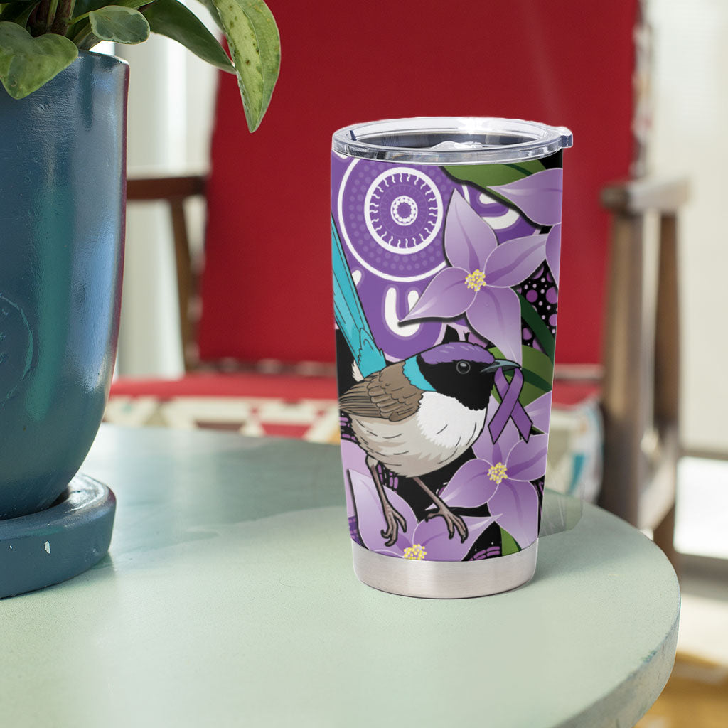 Australia Epilepsy Support Tumbler Cup Purple-crowned Fairywren Boronia Aboriginal