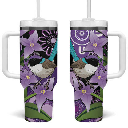 Australia Epilepsy Support Tumbler With Handle Purple-crowned Fairywren Boronia Aboriginal