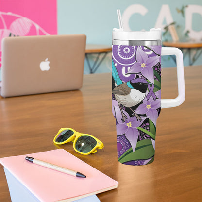 Australia Epilepsy Support Tumbler With Handle Purple-crowned Fairywren Boronia Aboriginal