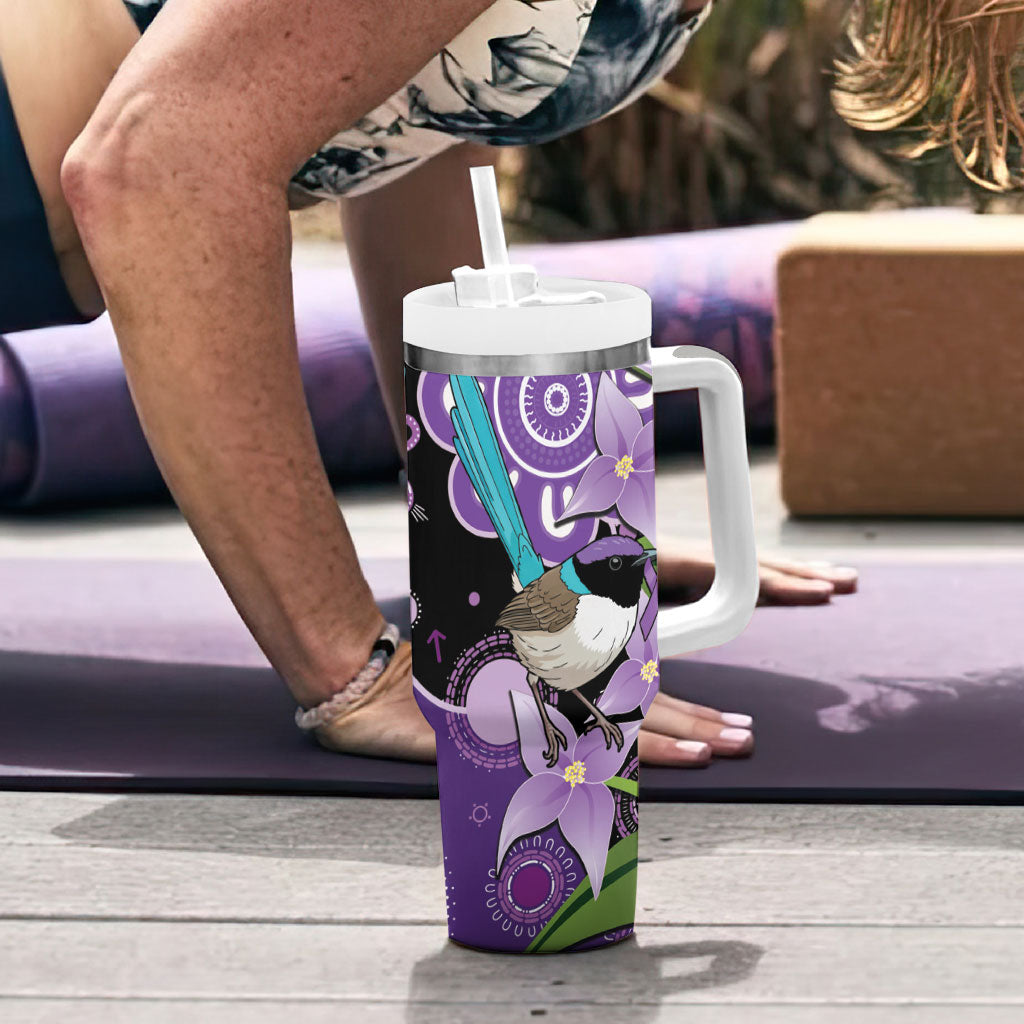 Australia Epilepsy Support Tumbler With Handle Purple-crowned Fairywren Boronia Aboriginal
