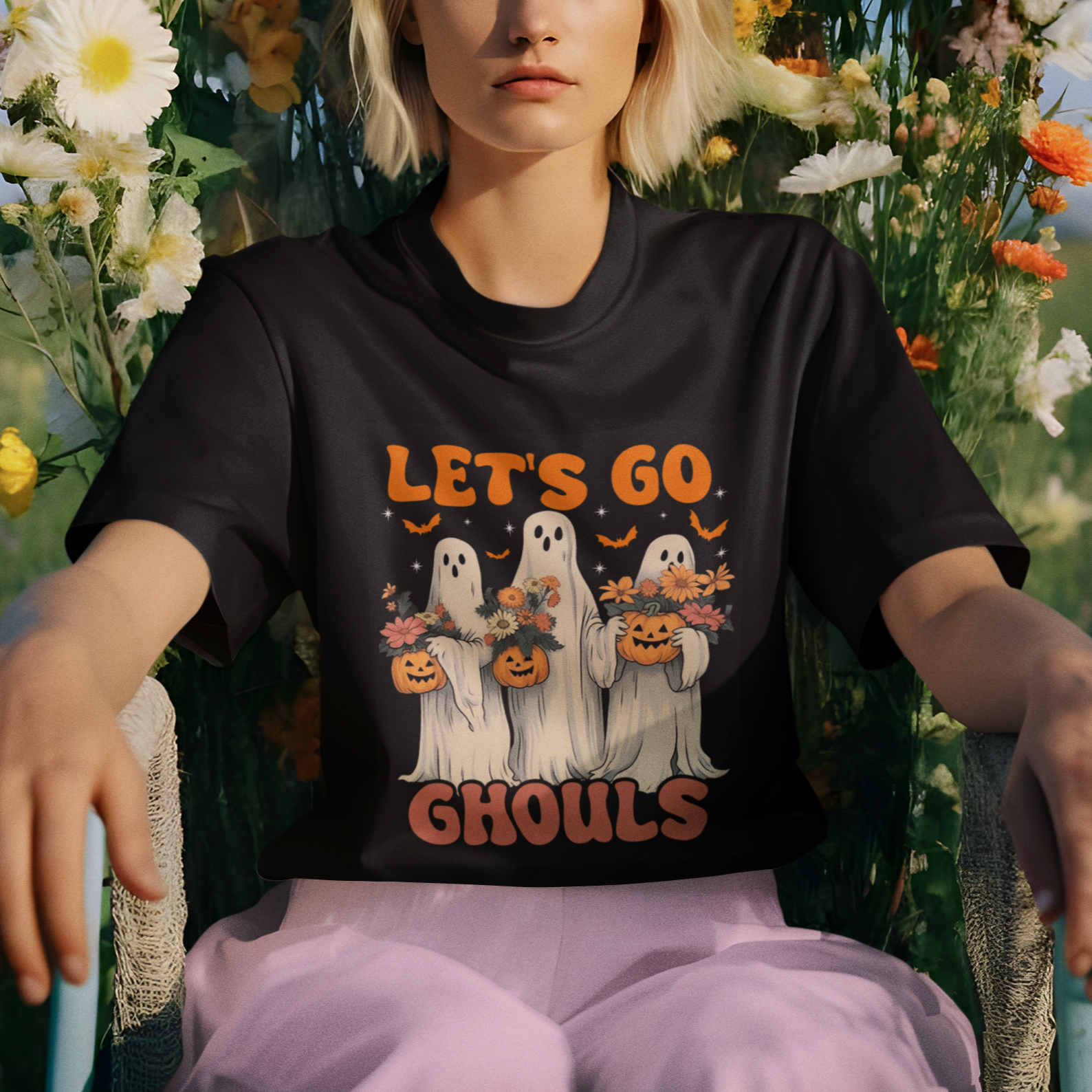 ghost-halloween-costume-t-shirt-lets-go-ghouls-retro-boo-sheet