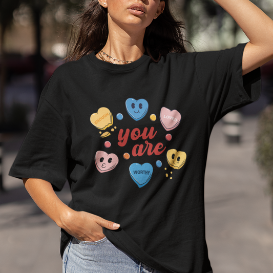 you-are-loved-worthy-enough-candy-heart-valentines-day-t-shirt