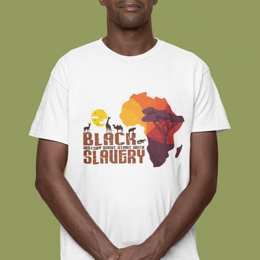 black-history-didnt-start-with-slavery-t-shirt-1