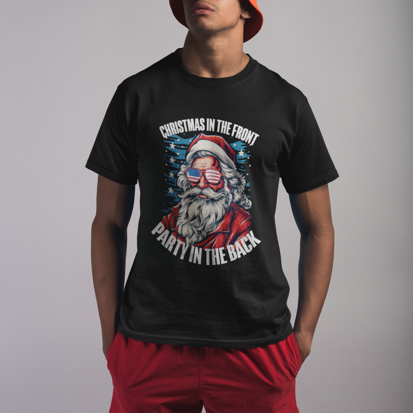 christmas-in-the-front-party-in-the-back-usa-patriotic-santa-t-shirt