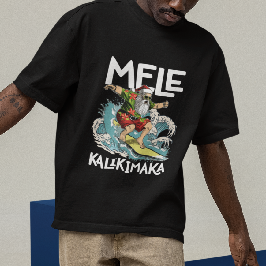 mele-kalikimaka-tropical-hawaiian-christmas-in-hawaii-surfing-santa-t-shirt