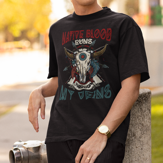 native-american-t-shirt-native-blood-runs-through-my-veins-proud