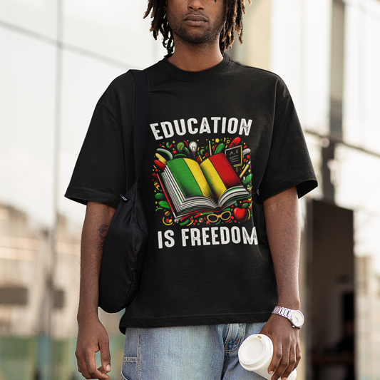 black-history-month-t-shirt-education-is-freedom-reading-books-teacher