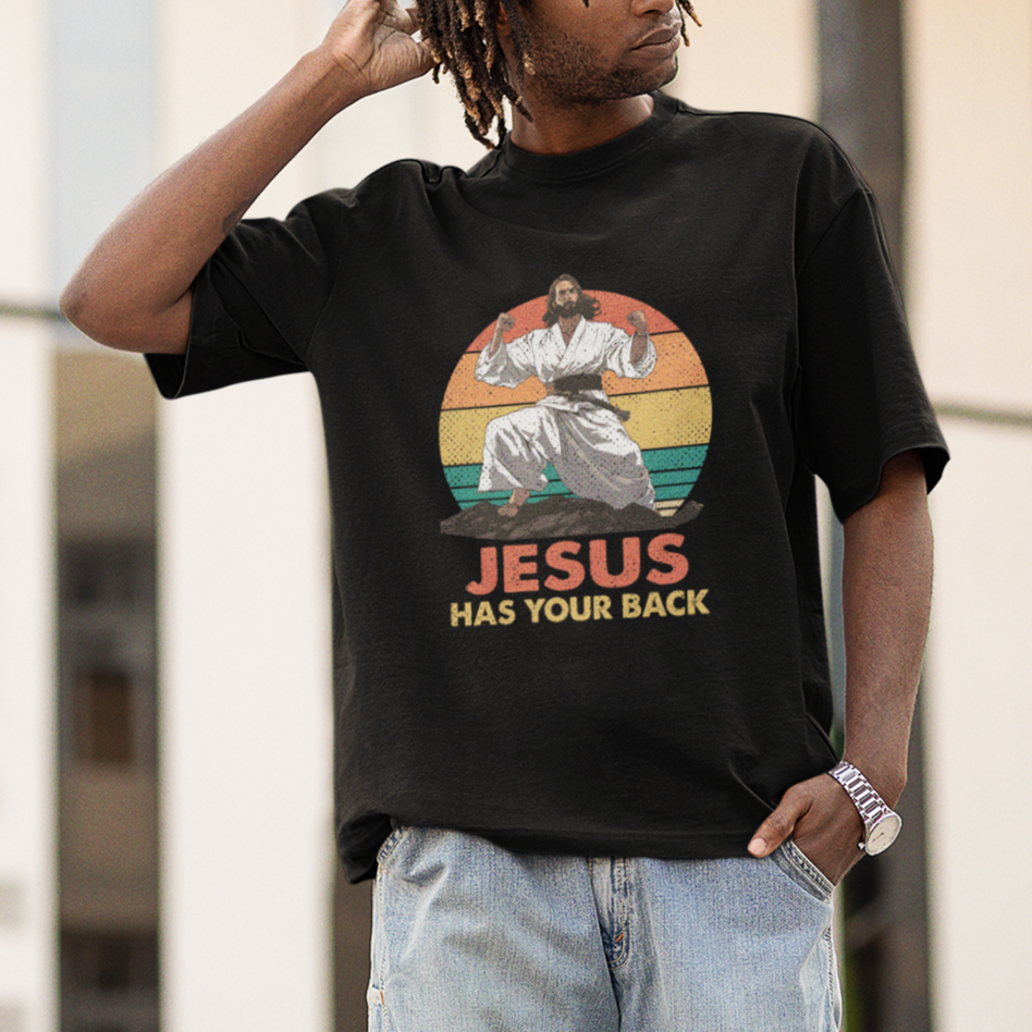 jesus-has-your-back-jitsu-retro-christian-t-shirt