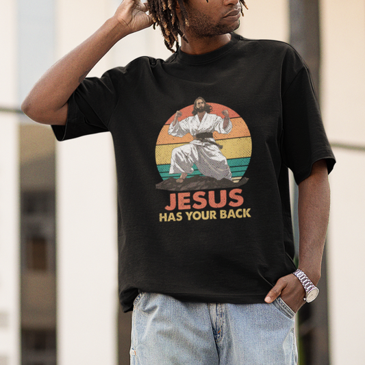 jesus-has-your-back-jitsu-retro-christian-t-shirt