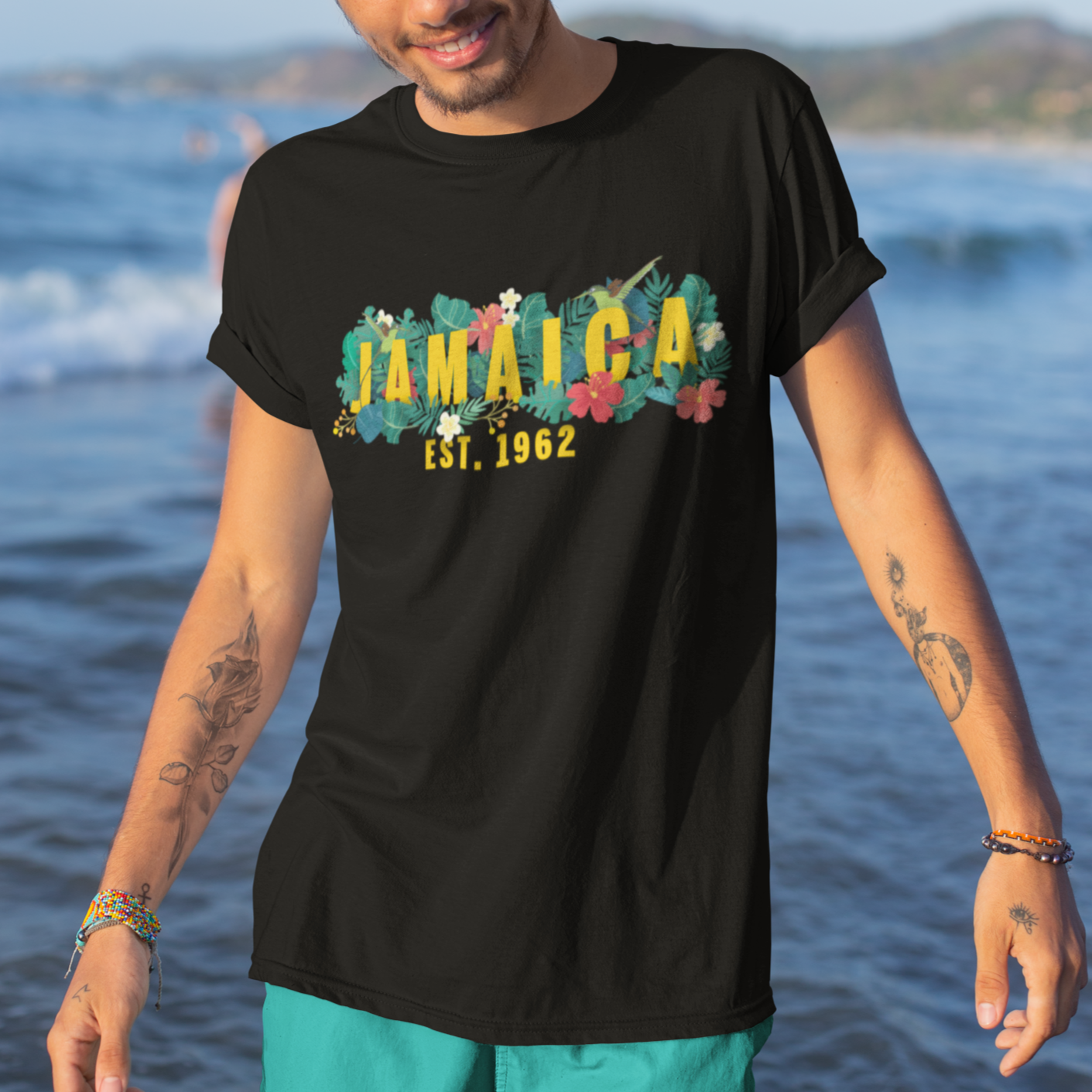 jamaica-t-shirt-jamaica-est-1962-jamaican-flower-bird-travel-souvenir