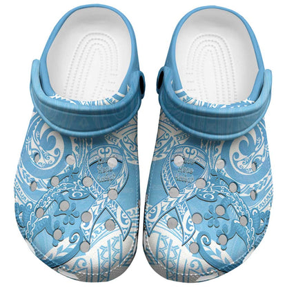 New Zealand Autism Support Clogs Shoes NZ Fern With Maori Koru Lizard